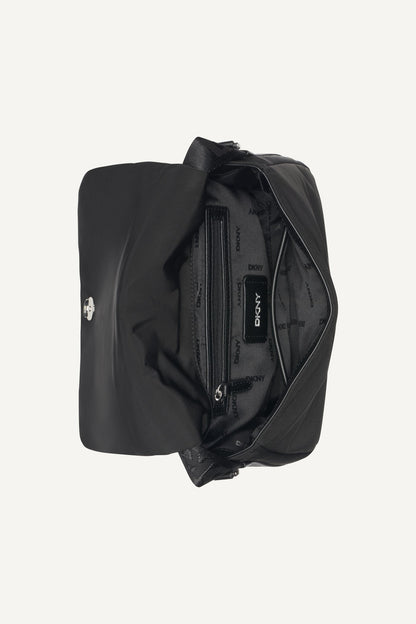 DKNY JENNY LOGO FLAP SHOULDER BAG