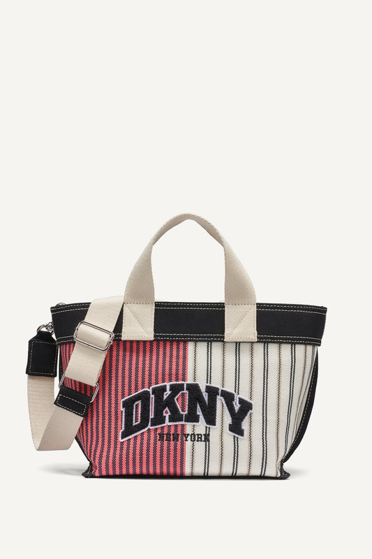 DKNY BRADY CANVAS STRIPE SMALL LOGO CROSSBODY BAG