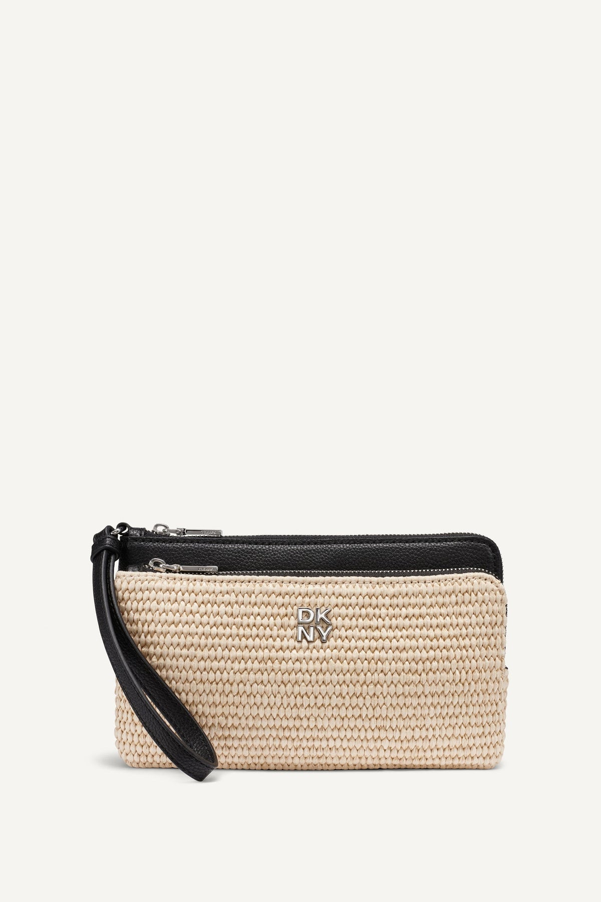 DKNY SARAH DUAL ZIP POUCH WRISTLET