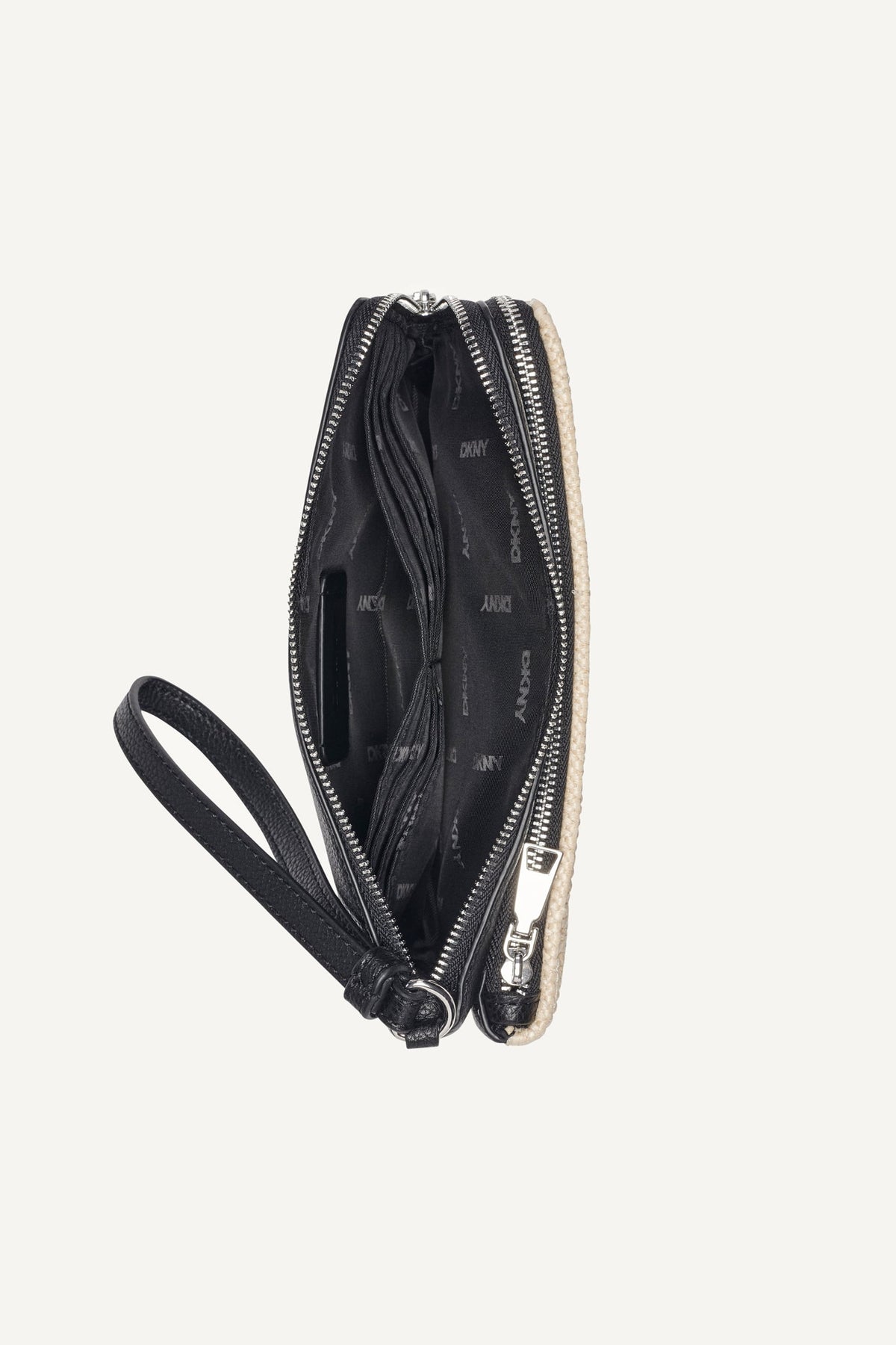 DKNY SARAH DUAL ZIP POUCH WRISTLET