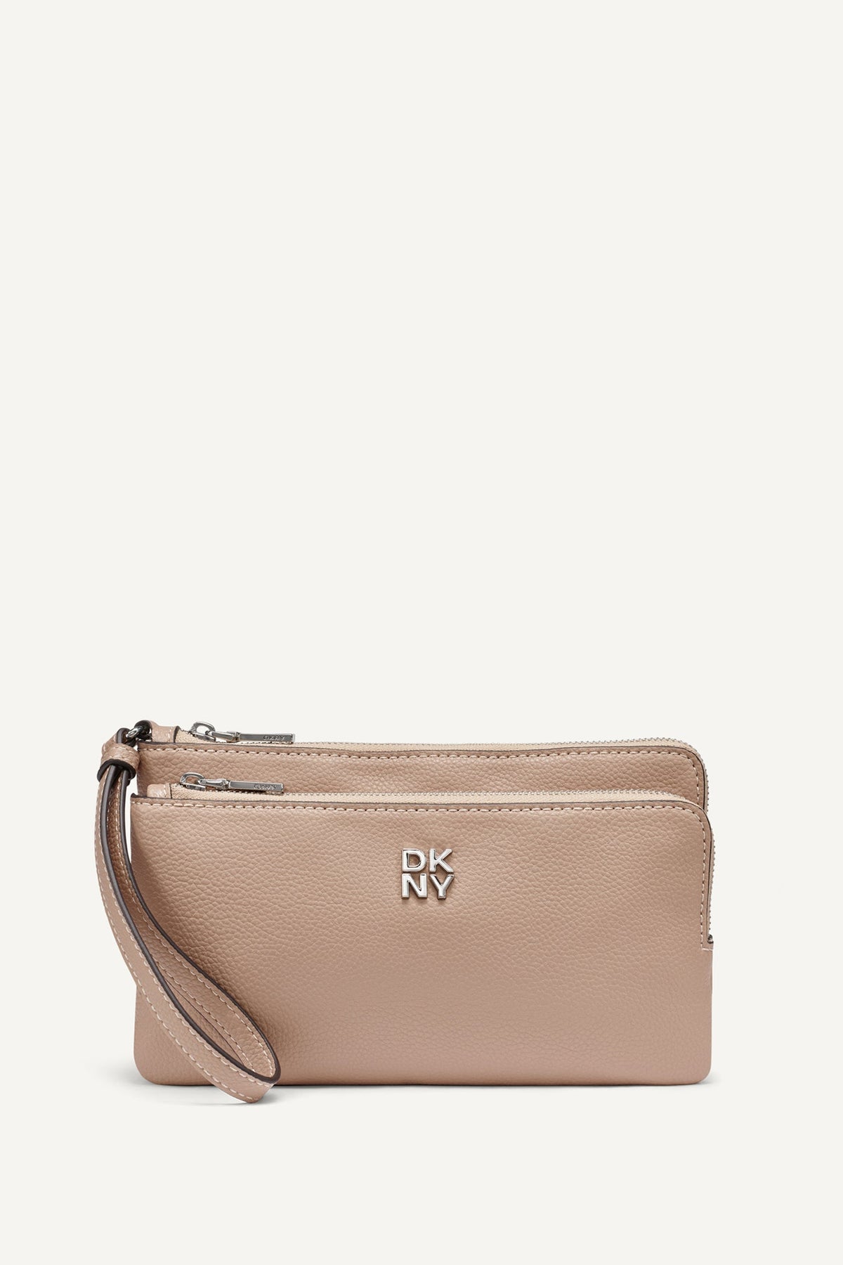 DKNY SARAH DUAL ZIP POUCH WRISTLET