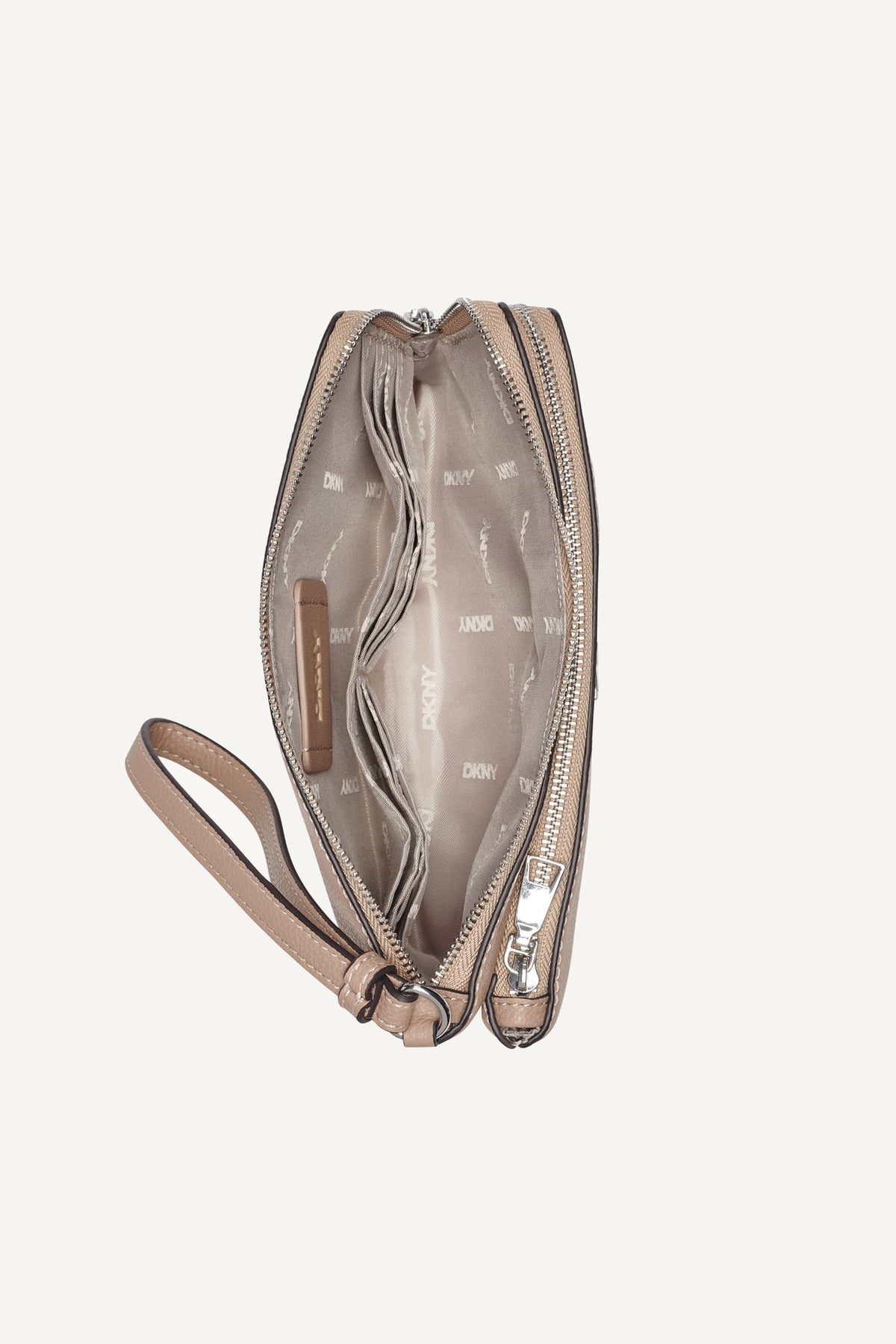 DKNY SARAH DUAL ZIP POUCH WRISTLET