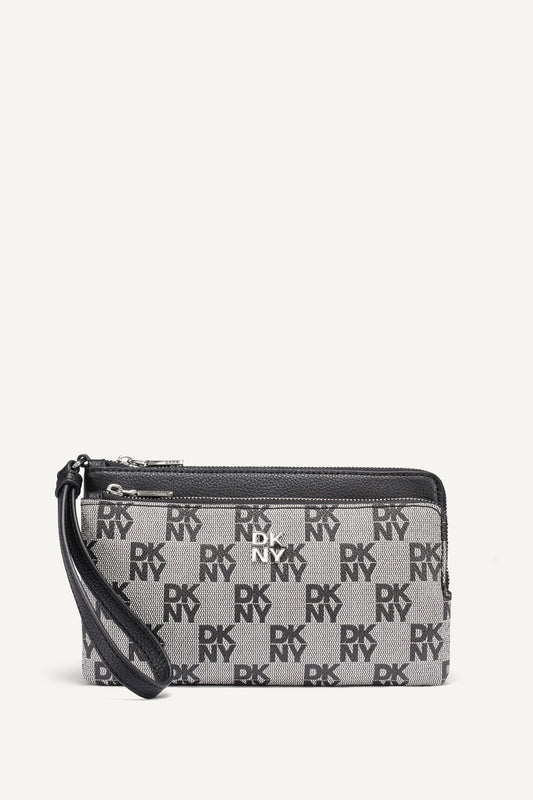 DKNY SARAH DUAL ZIP POUCH WRISTLET