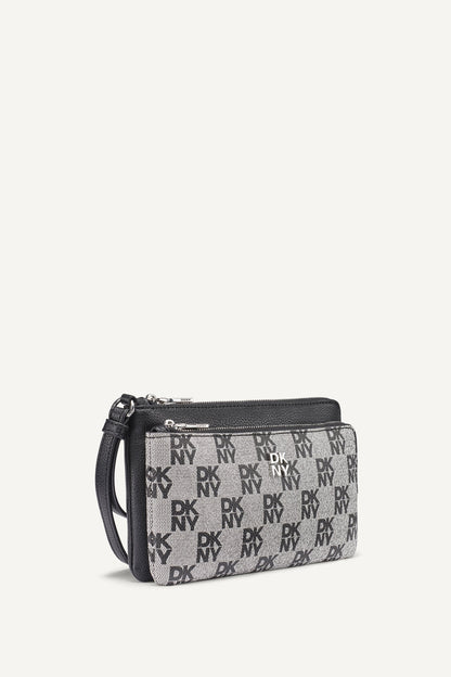 DKNY SARAH DUAL ZIP POUCH WRISTLET