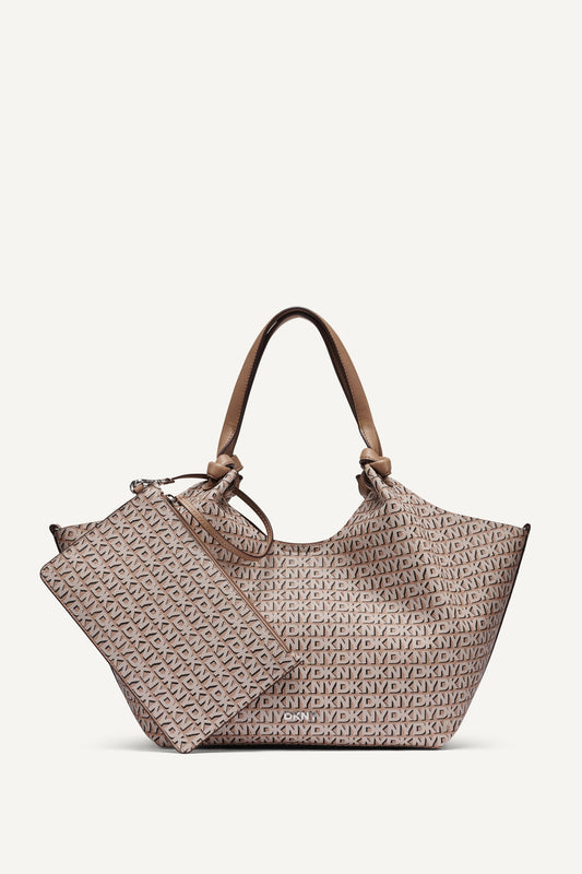 DKNY PAULA NEW YORK LOGO MEDIUM COMMUTER TOTE
