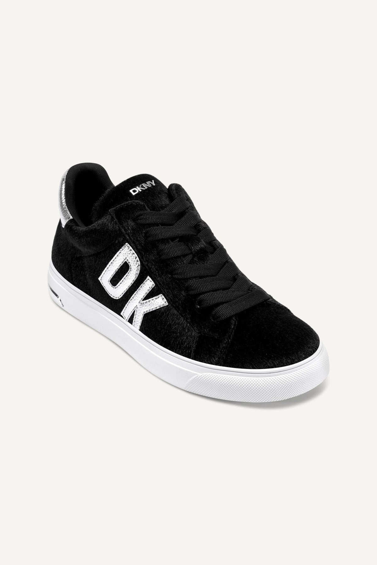 DKNY ABENI FAUX FUR LOW-TOP SNEAKER