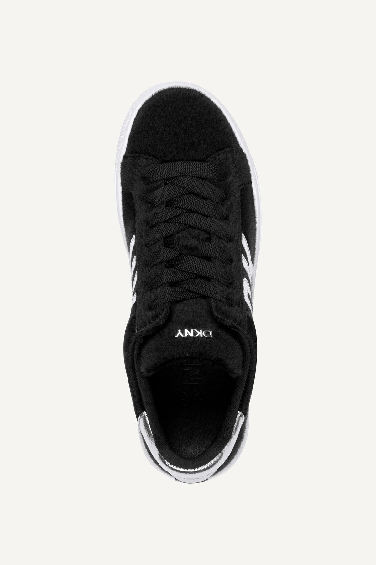 DKNY ABENI FAUX FUR LOW-TOP SNEAKER
