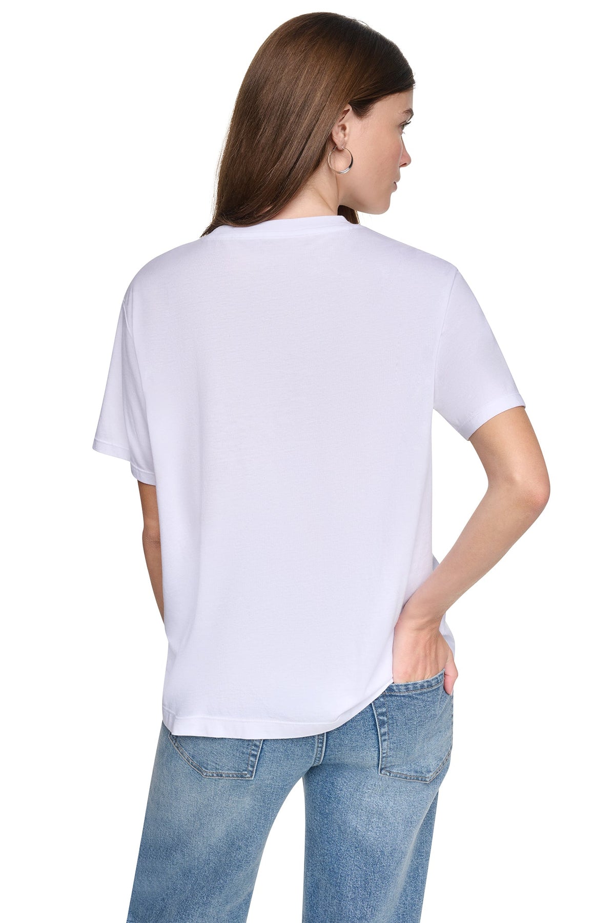 DKNY RHINESTONE NEIGHBORHOOD TEE