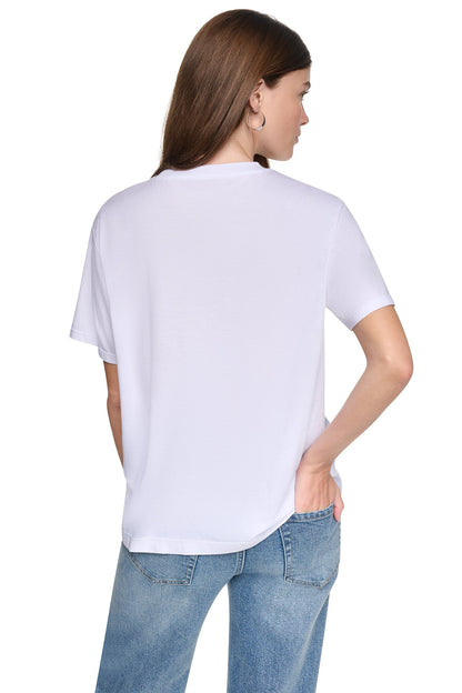DKNY RHINESTONE NEIGHBORHOOD TEE