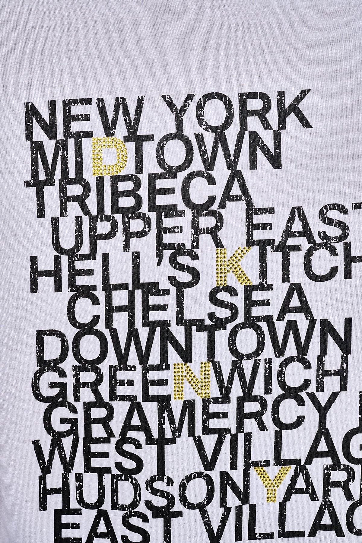 DKNY RHINESTONE NEIGHBORHOOD TEE
