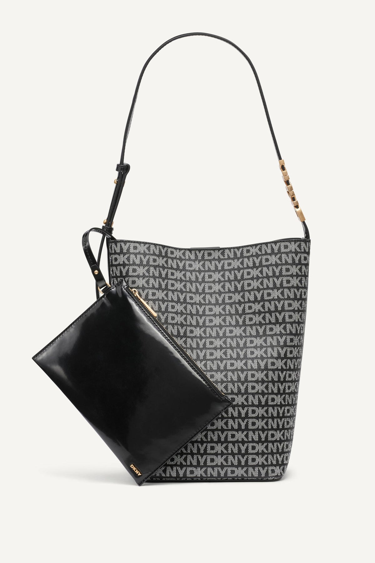 DKNY AVRIL LOGO BUCKET BAG