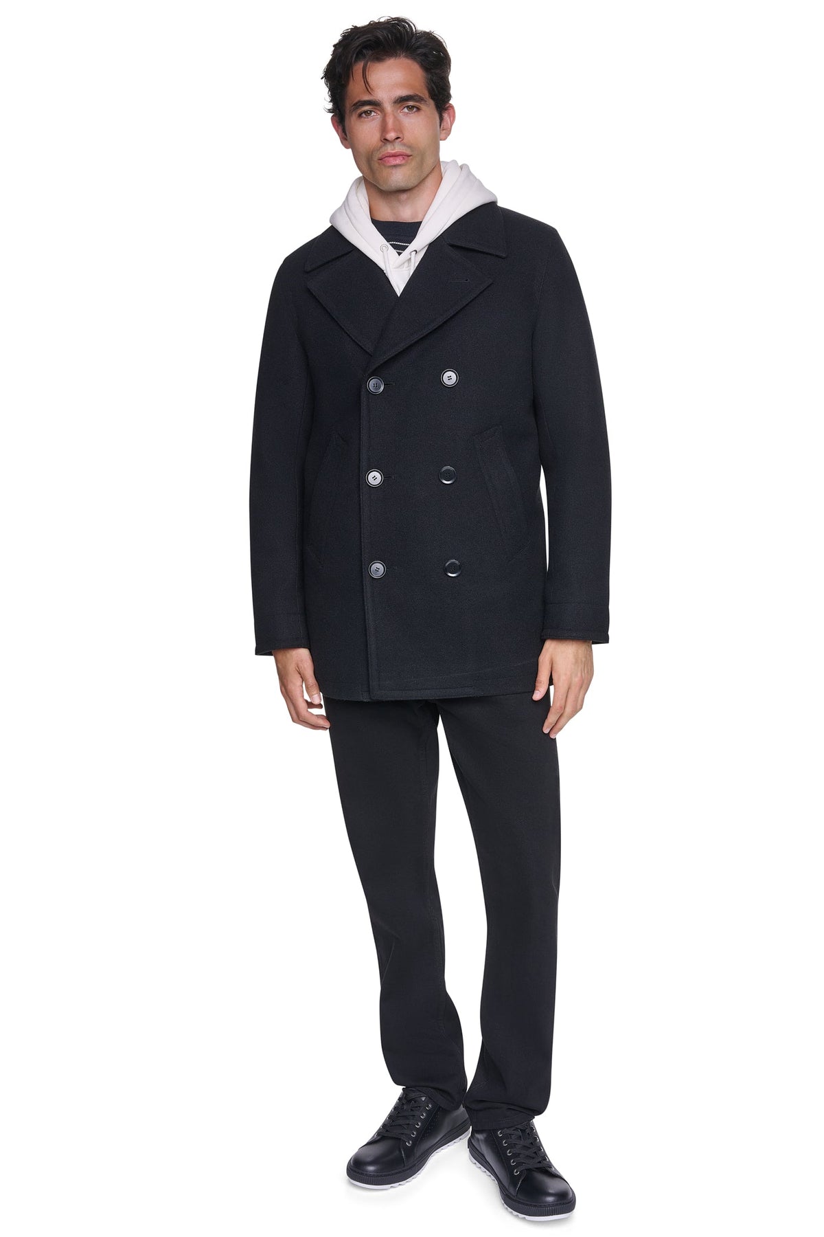 DKNY FAUX WOOL PEACOAT