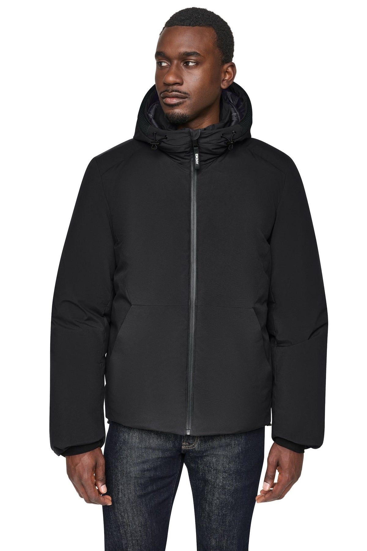 DKNY HOODED PUFFER JACKET