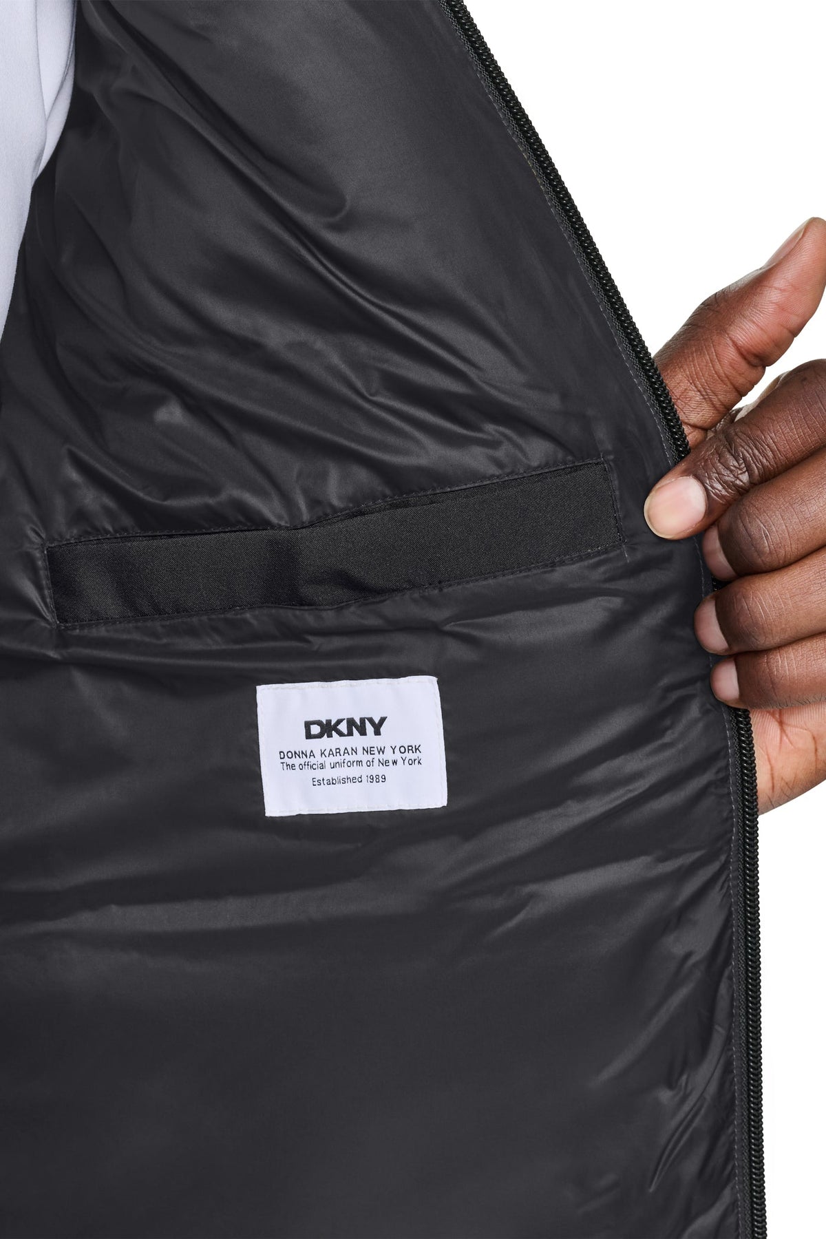 DKNY HOODED PUFFER JACKET