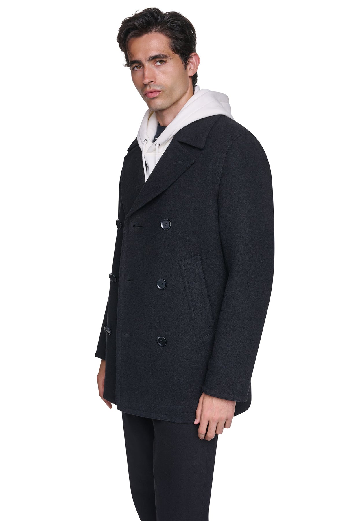 DKNY FAUX WOOL PEACOAT
