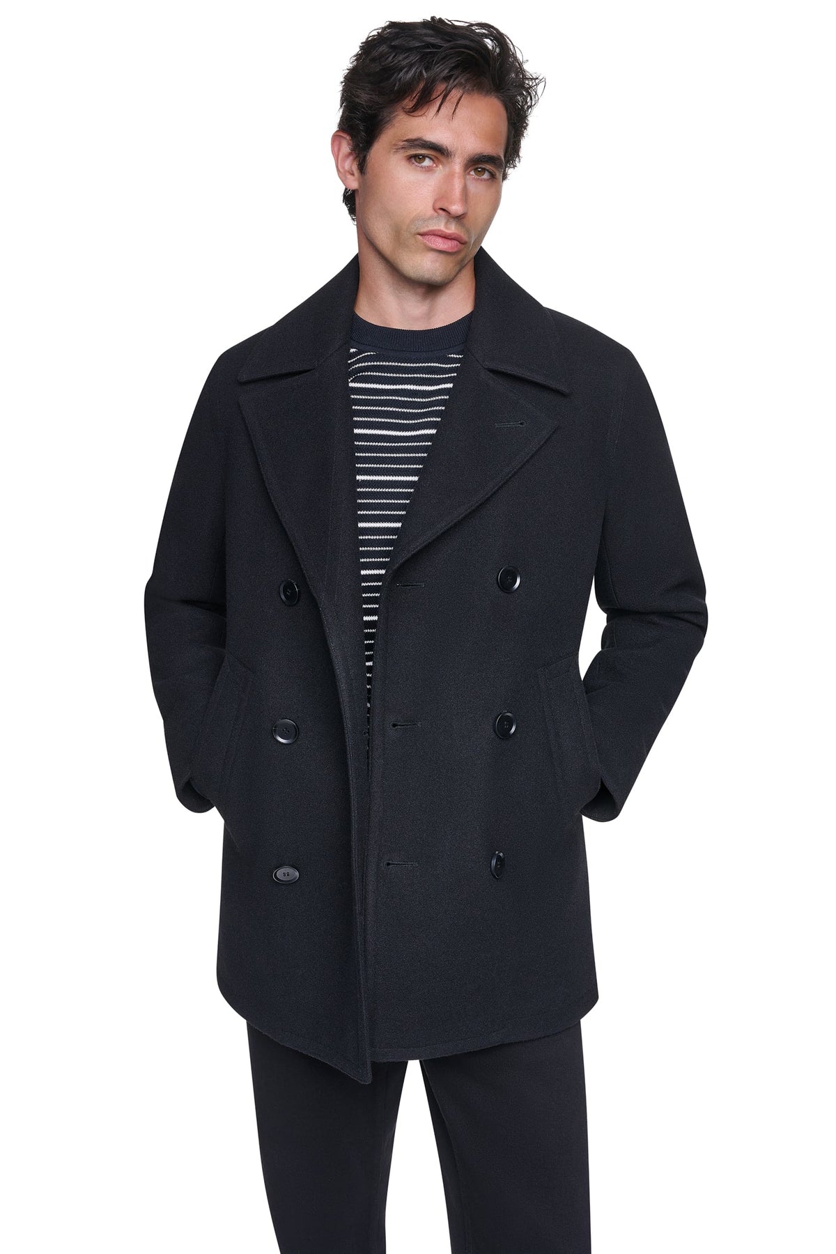 DKNY FAUX WOOL PEACOAT