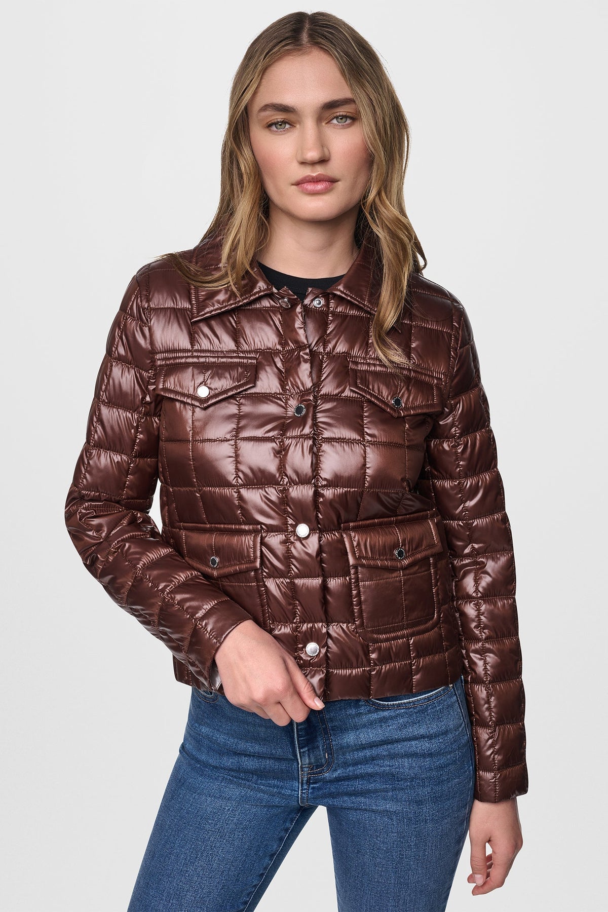 DKNY BOX QUILT PUFFER JACKET