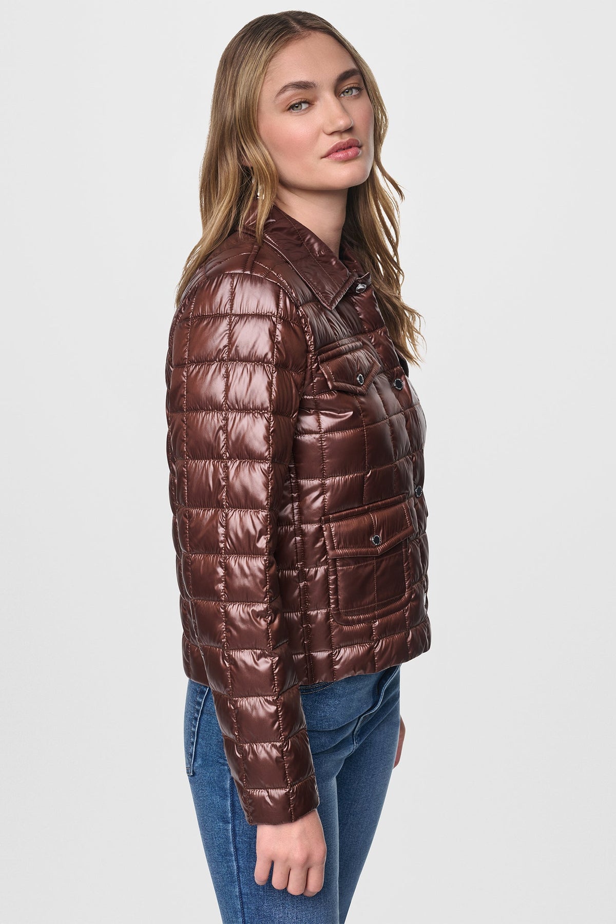DKNY BOX QUILT PUFFER JACKET