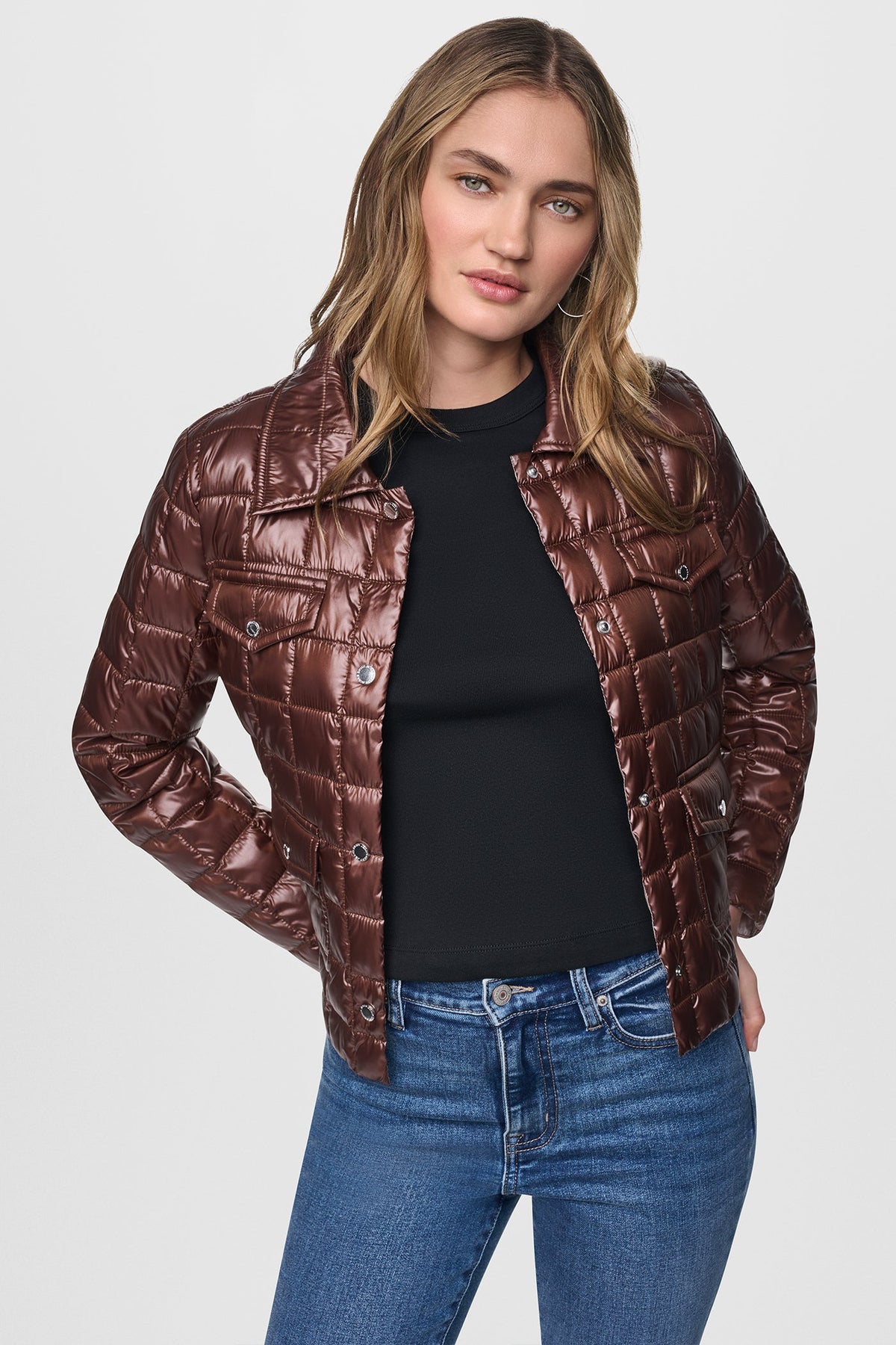 DKNY BOX QUILT PUFFER JACKET