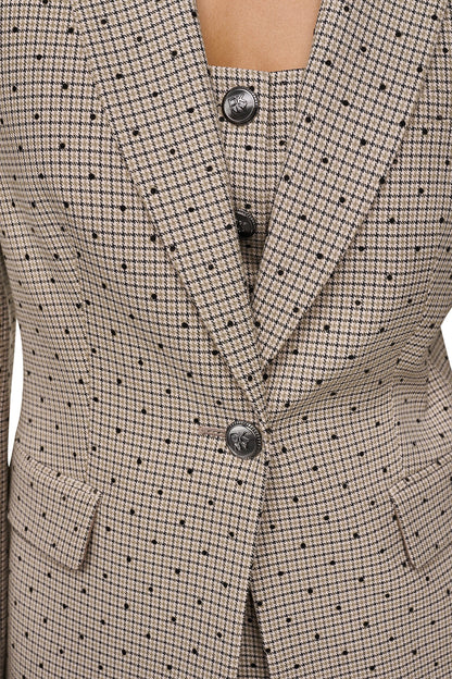 DKNY ONE BUTTON COLLAR BLAZER