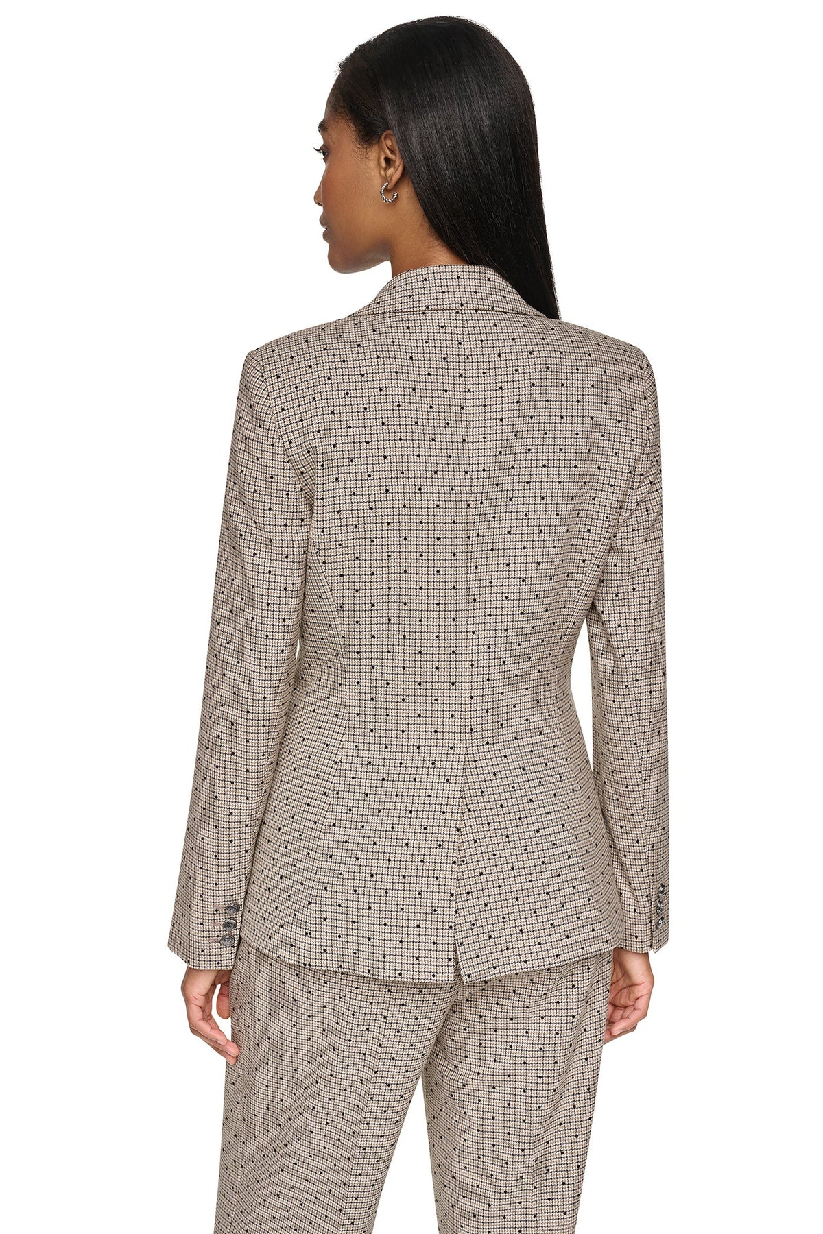 DKNY ONE BUTTON COLLAR BLAZER