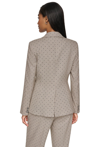 DKNY ONE BUTTON COLLAR BLAZER