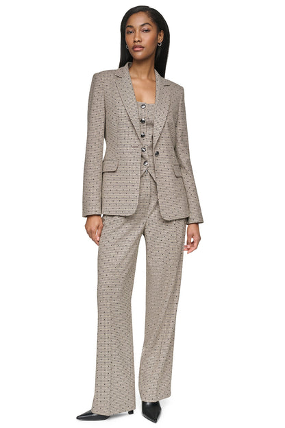 DKNY ONE BUTTON COLLAR BLAZER