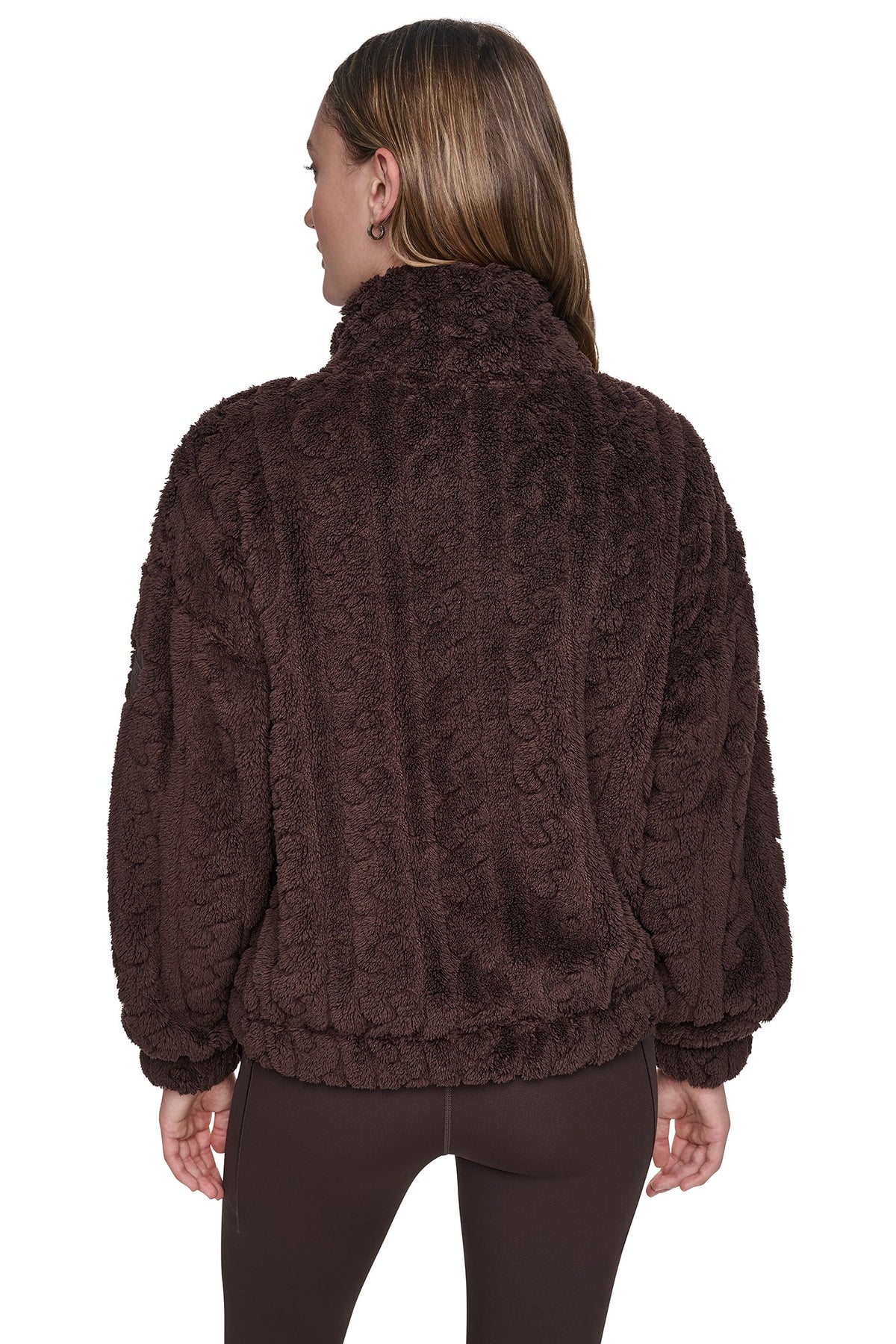 DKNY CABLE SHERPA FULL ZIP JACKET