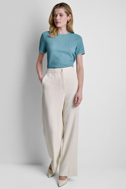 DKNY MID-RISE PINSTRIPE PANT
