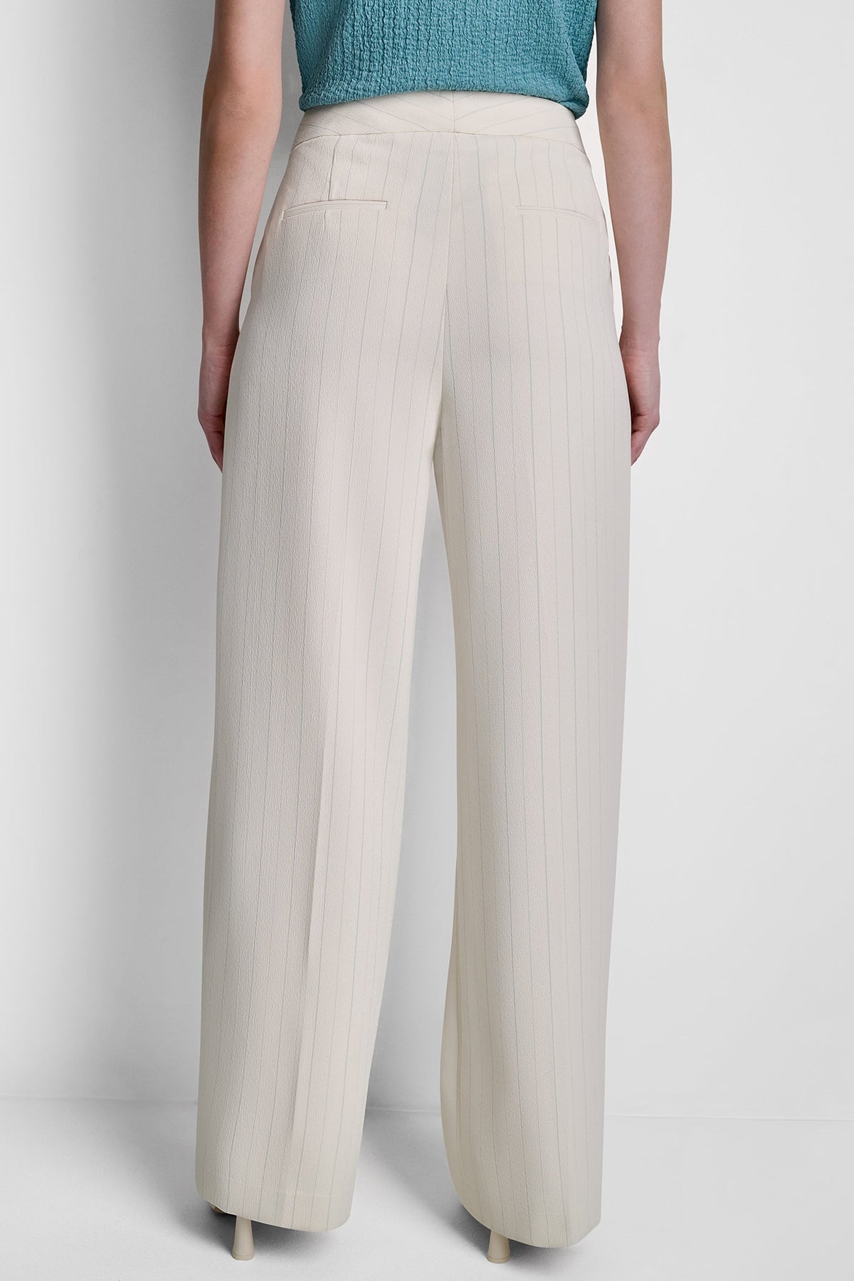 DKNY MID-RISE PINSTRIPE PANT