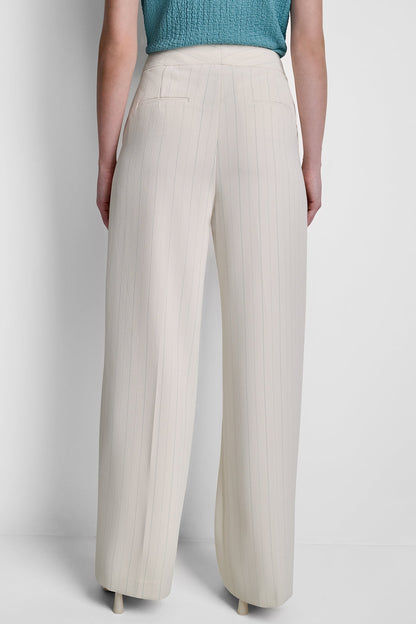 DKNY MID-RISE PINSTRIPE PANT