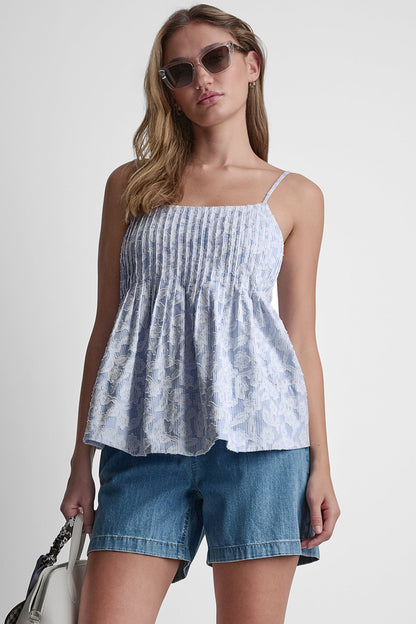 DKNY FLORAL JACQUARD TANK TOP