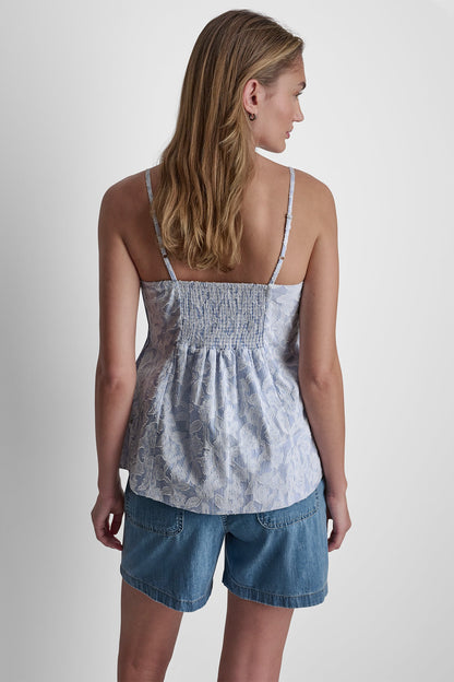 DKNY FLORAL JACQUARD TANK TOP