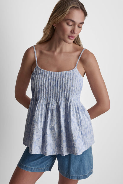 DKNY FLORAL JACQUARD TANK TOP