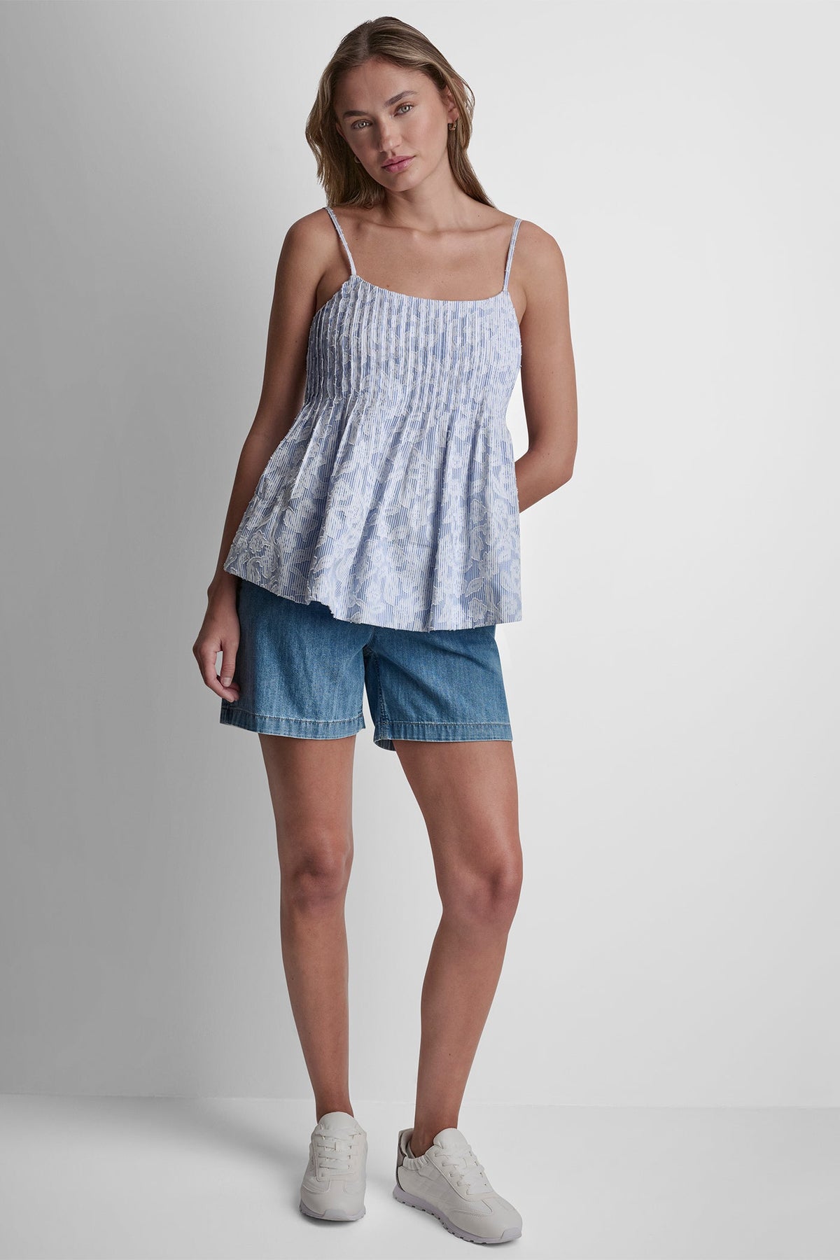 DKNY FLORAL JACQUARD TANK TOP