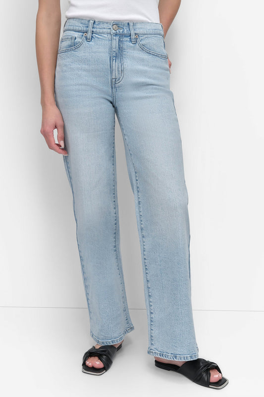 DKNY HIGH-RISE TAILORED WIDE-LEG JEAN
