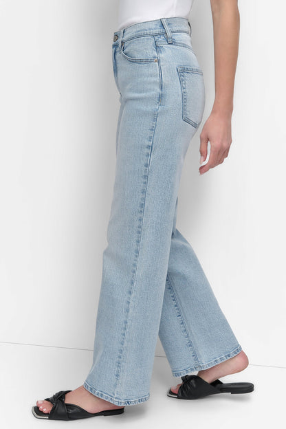 DKNY HIGH-RISE TAILORED WIDE-LEG JEAN