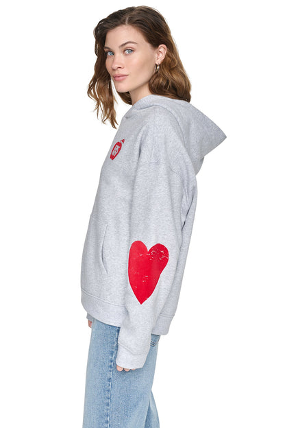 DKNY OVERSIZED BIG APPLE LOGO HOODIE
