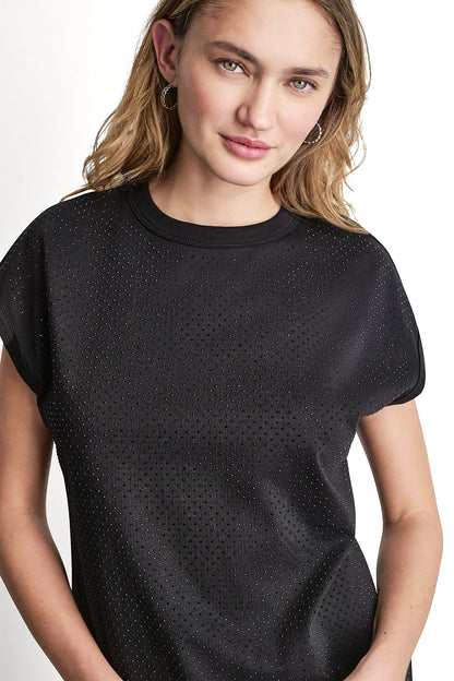 DKNY RHINESTONE EMBELLISHED TANK TOP