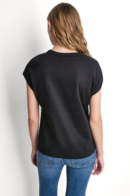 DKNY RHINESTONE EMBELLISHED TANK TOP