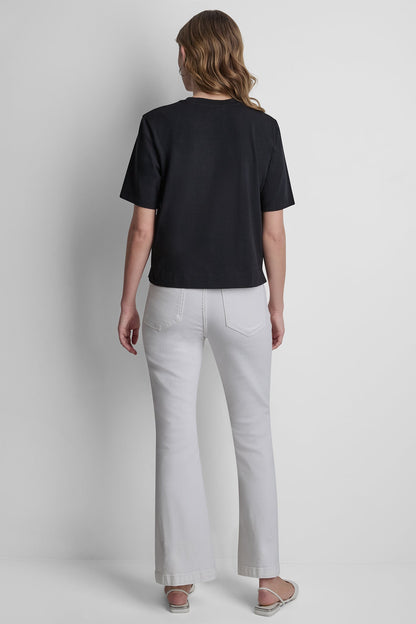 DKNY CRYSTAL BORDER LOGO GRAPHIC TEE