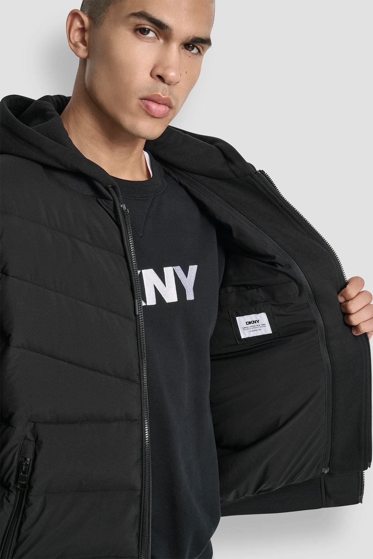 DKNY STRETCH BOMBER JACKET
