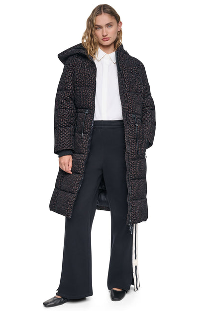 DKNY MAXI PUFFER COAT WITH HOOD