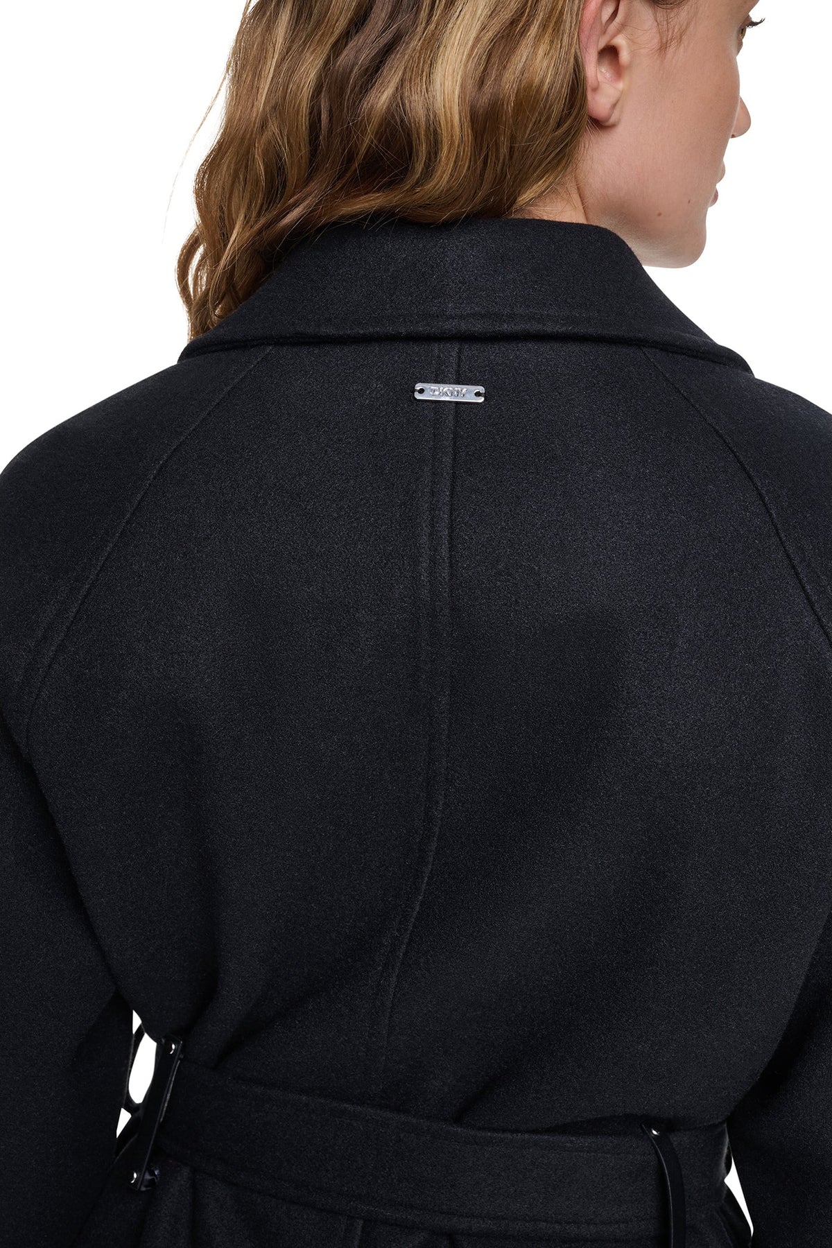 DKNY DOUBLE BREASTED WRAP COAT