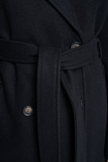 DKNY DOUBLE BREASTED WRAP COAT