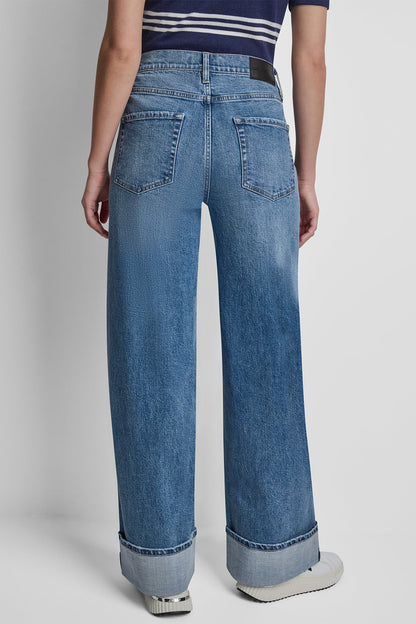 DKNY HIGH-RISE CUFFED WIDE LEG