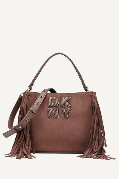 DKNY FOSTER MEDIUM FRINGE SATCHEL