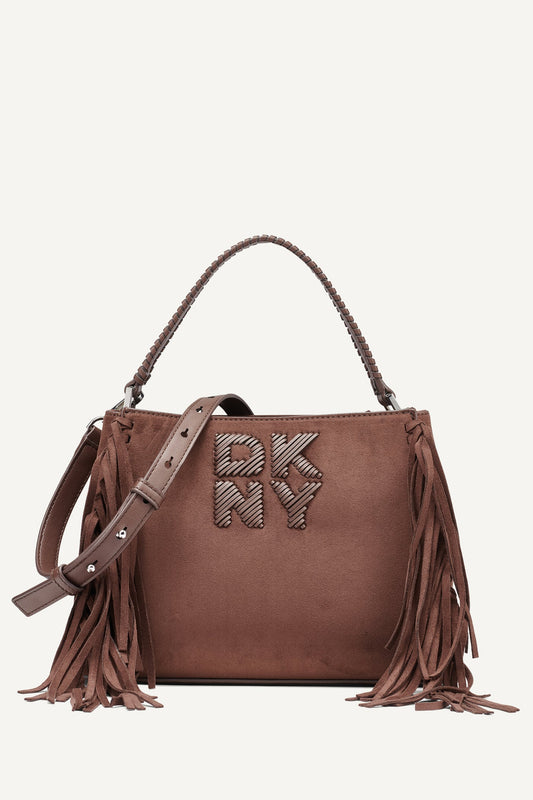 DKNY FOSTER MEDIUM FRINGE SATCHEL