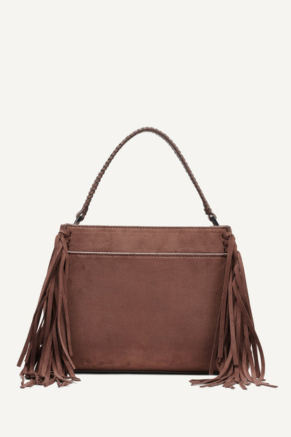 DKNY FOSTER MEDIUM FRINGE SATCHEL