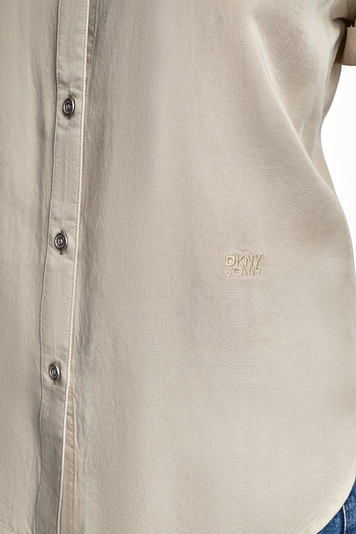 DKNY GARMENT DYE BUTTON-FRONT SHIRT